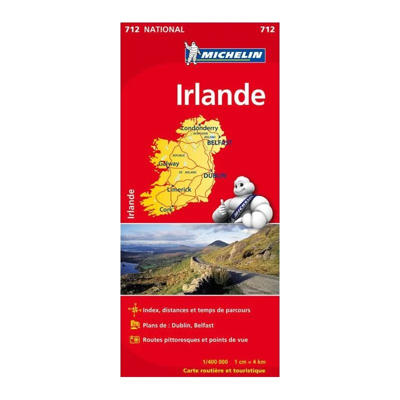 Carte Michelin Irlande