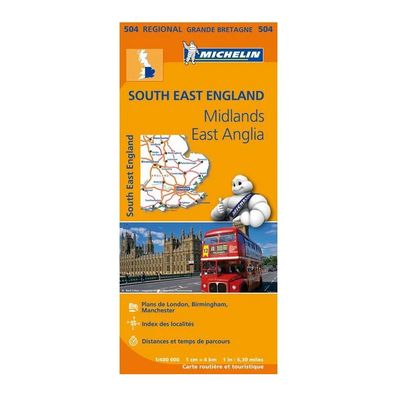Carte Michelin Angleterre du Sud-Est, Midlands