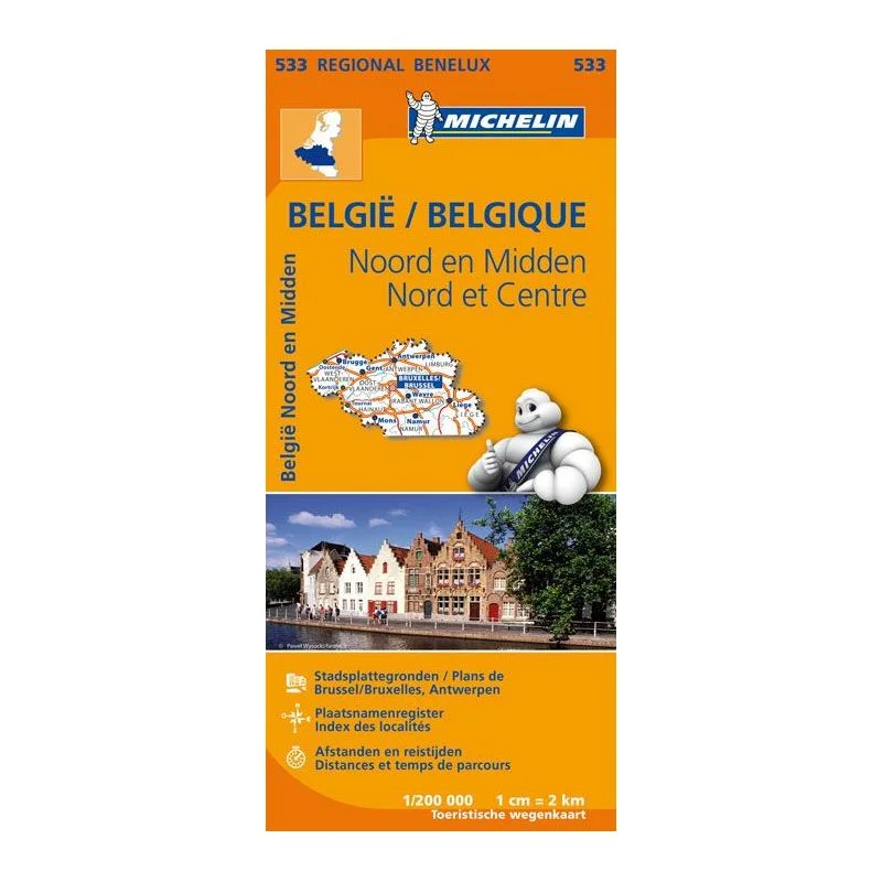 Carte Michelin Belgique Nord et Centre