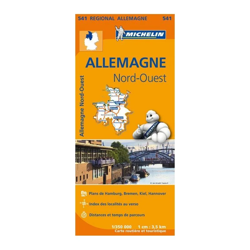 Carte Michelin Allemagne Nord-Ouest