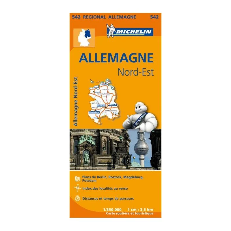 Carte Michelin Allemagne Nord-Est