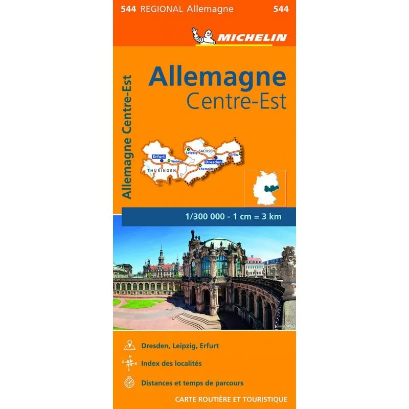 Carte Michelin Allemagne Centre-Est