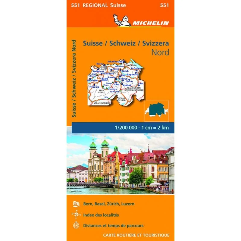 Carte Michelin Suisse Nord