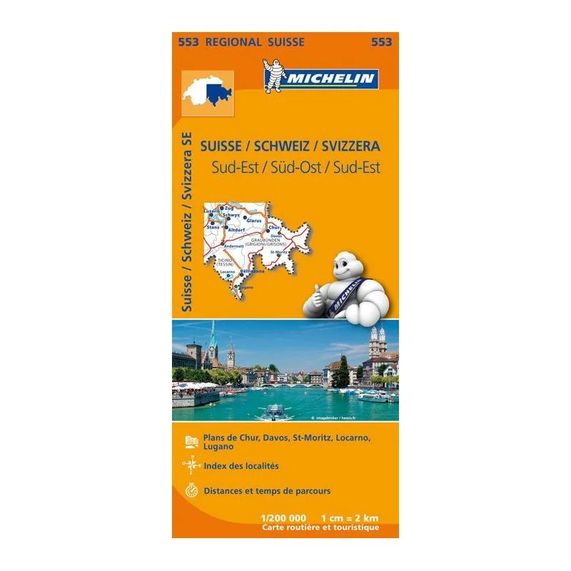 Carte Michelin Suisse Sud-Est