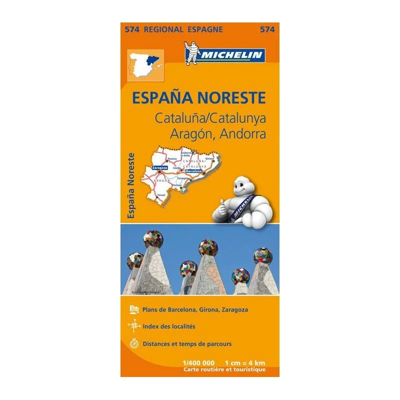 Carte Michelin Aragon, Catalogne