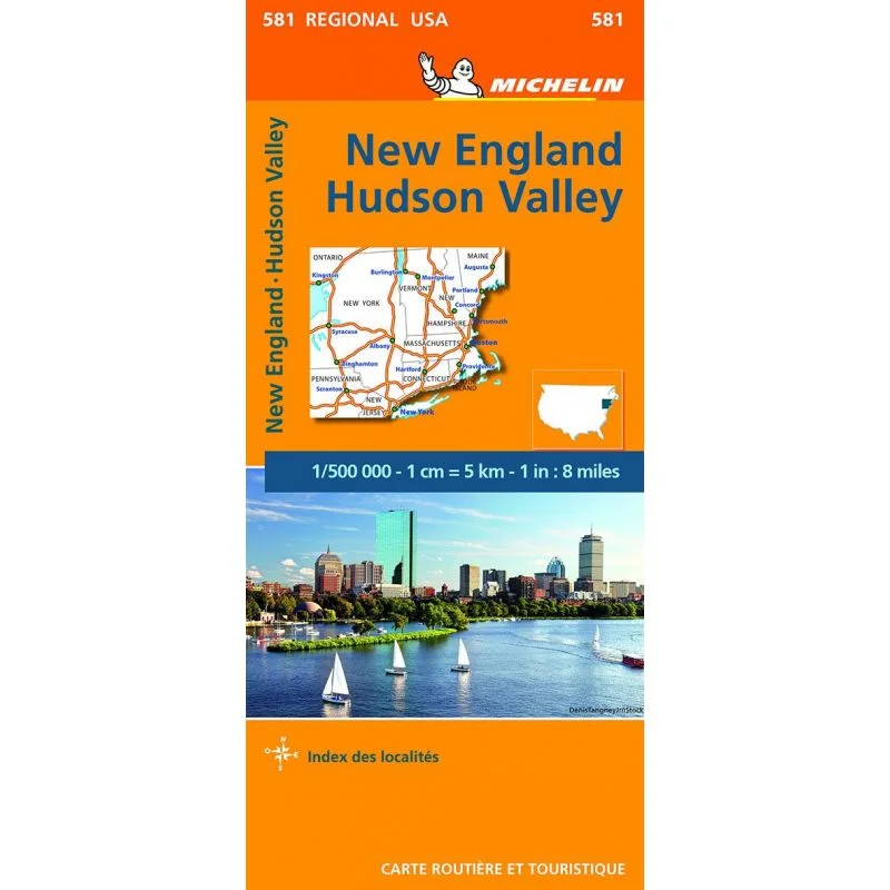 Carte Michelin Nouvelle-Angleterre, Hudson Valley