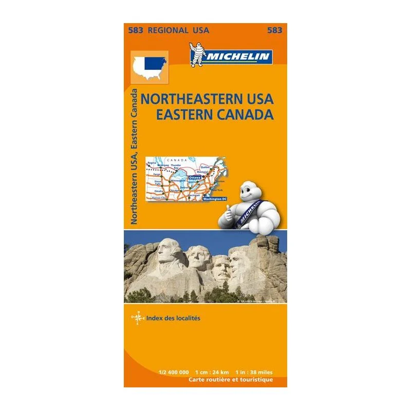 Carte Michelin Nord-Est des États-Unis, Est du Canada