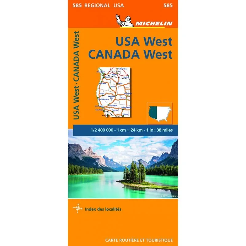 Carte Michelin Ouest des États-Unis et du Canada — recto