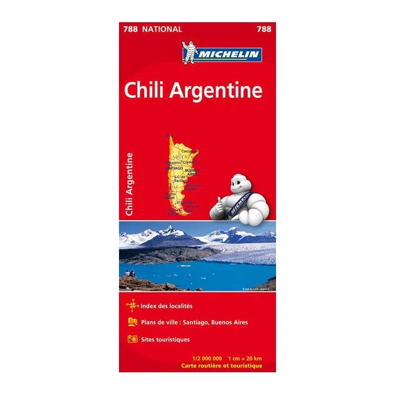 Carte Michelin Chili, Argentine — recto