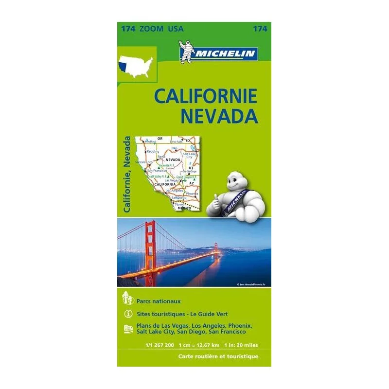 Carte Michelin Zoom Californie, Nevada