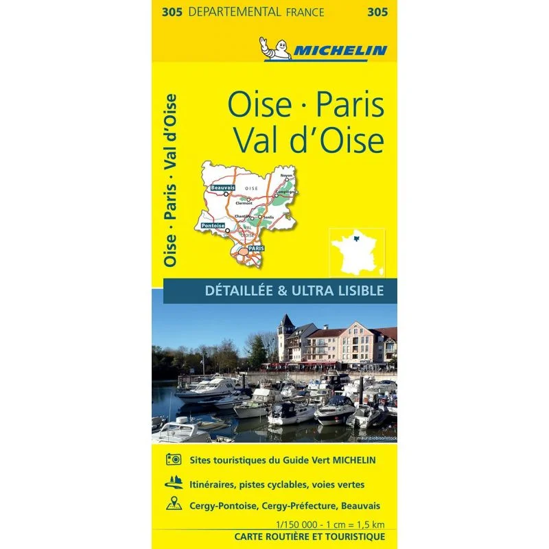 Carte Michelin 305 Oise, Paris et Val-d'Oise — recto