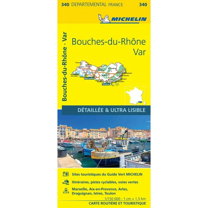 Carte Michelin 340 Bouches-du-Rhône et Var — recto