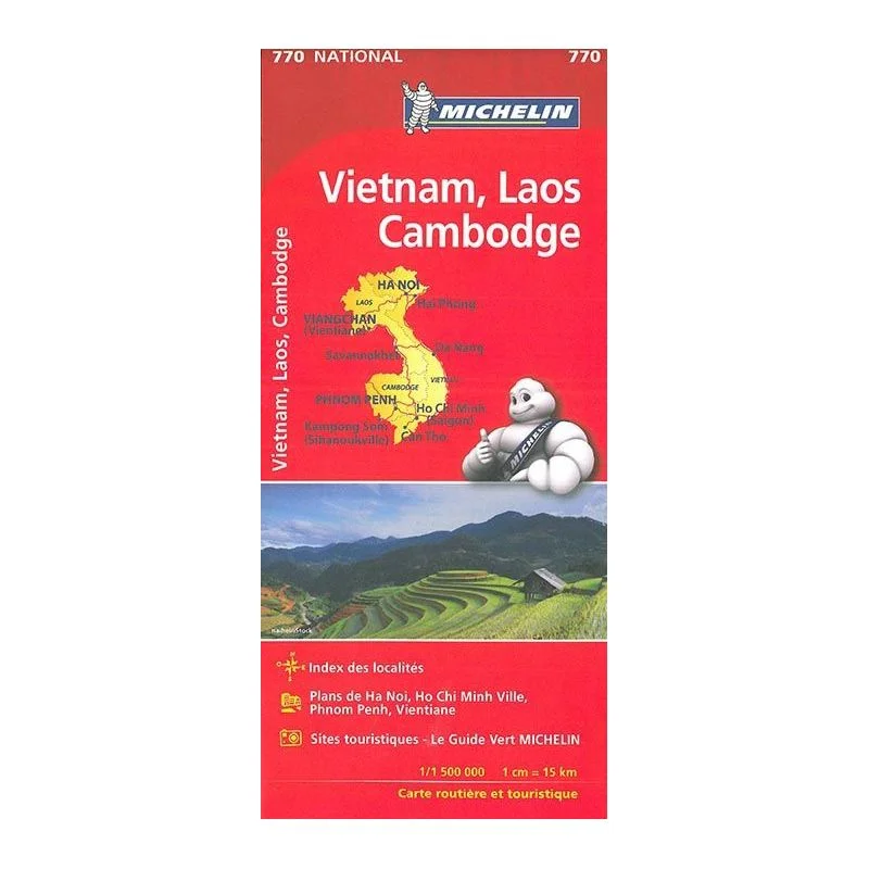 Carte Michelin Vietnam, Laos, Cambodge