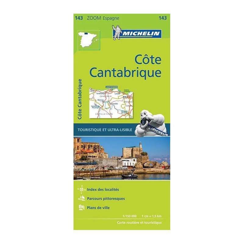 Carte Michelin Zoom Côte cantabrique