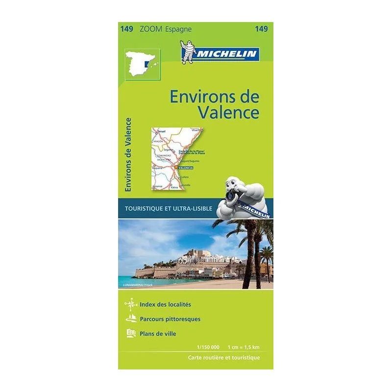 Carte Michelin Zoom Environs de Valence (Espagne)