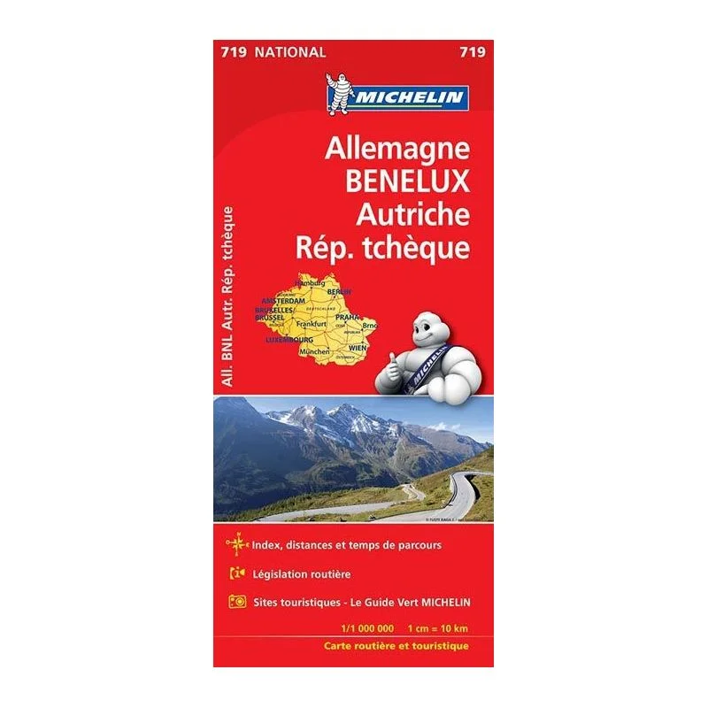 Carte Michelin Allemagne, Benelux, Autriche, République tchèque 2017