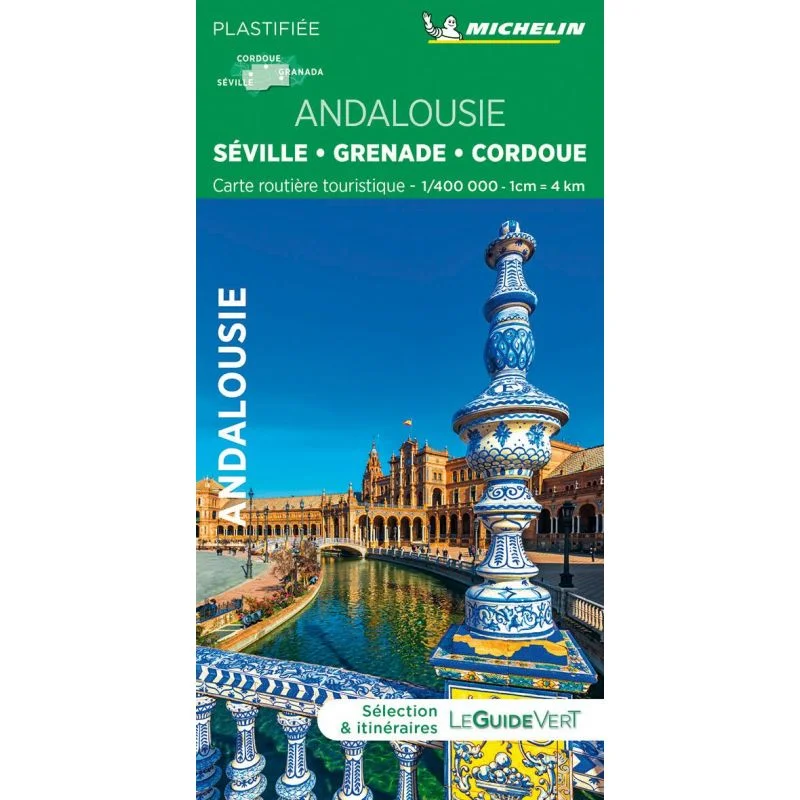 Carte touristique Andalousie, plastifiée