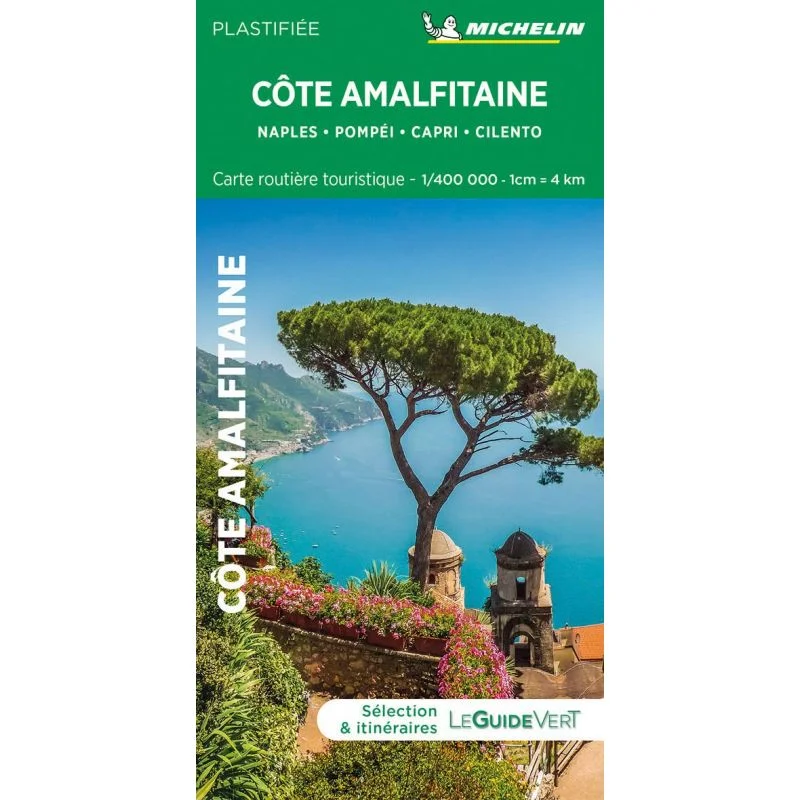 Carte touristique Naples, côte amalfitaine, plastifiée