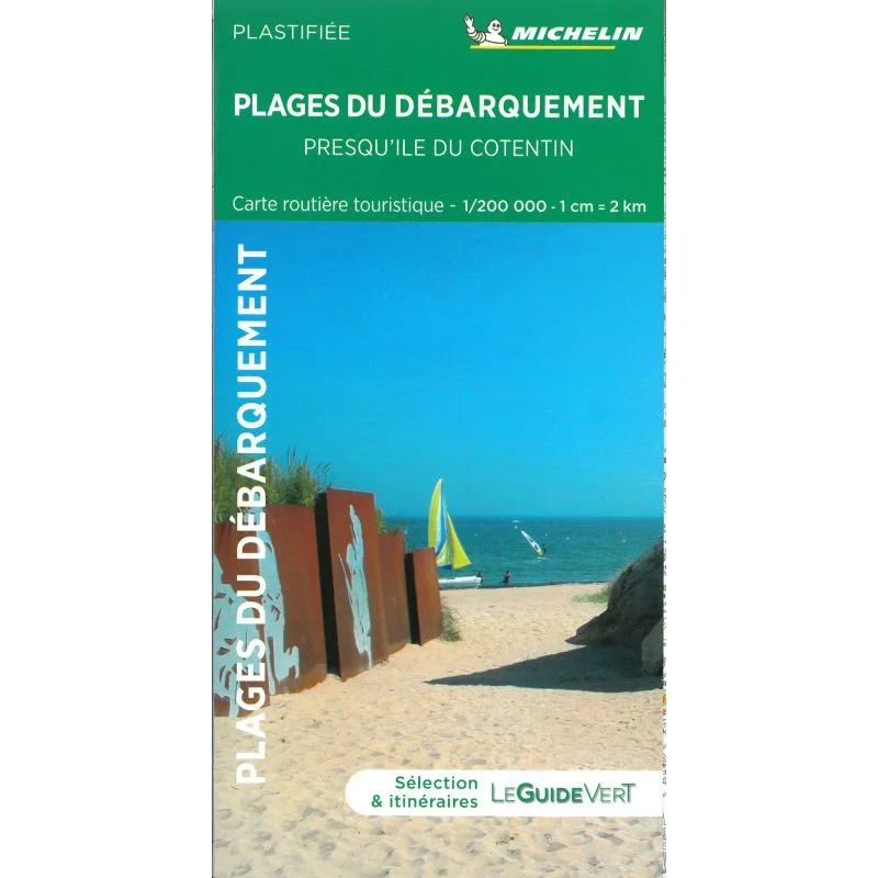 Carte touristique Plages du Débarquement, presqu'île du Cotentin
