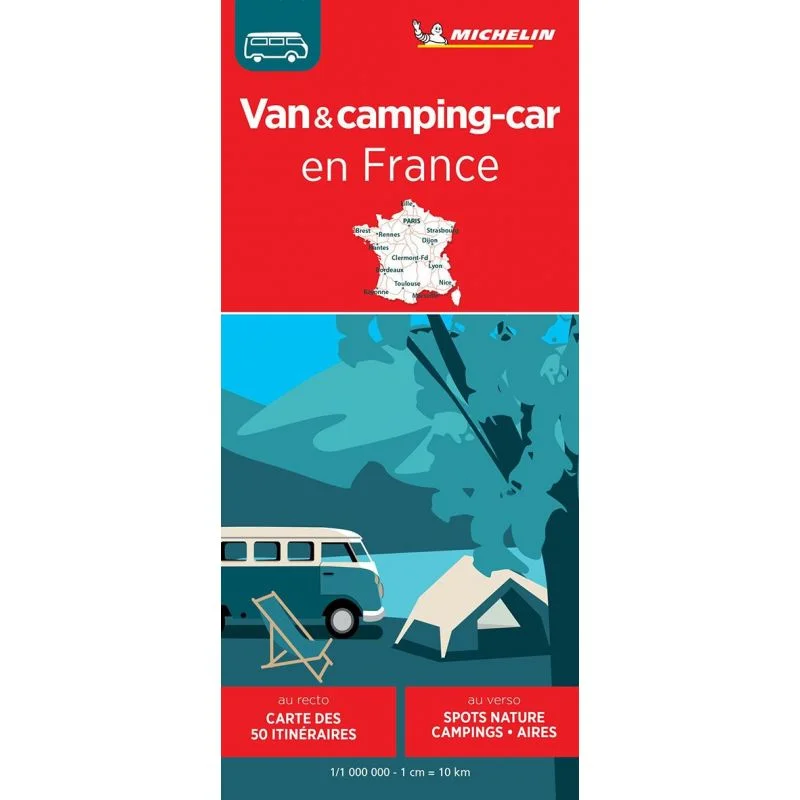 Carte Michelin 768 France, itinéraires en van et camping-car