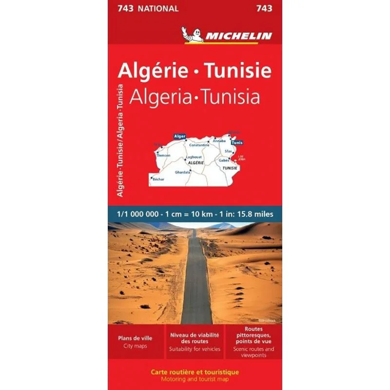Carte Michelin Algérie, Tunisie