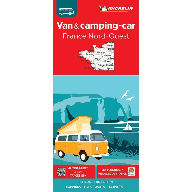 Carte Michelin France Nord-Ouest, van et camping-car — recto