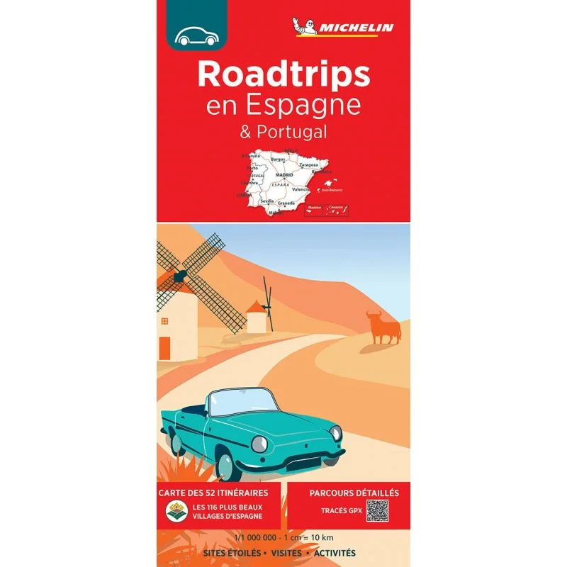 Carte Road trips en Espagne