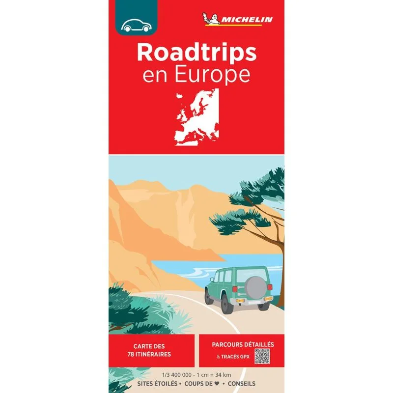 Carte Road trips en Europe
