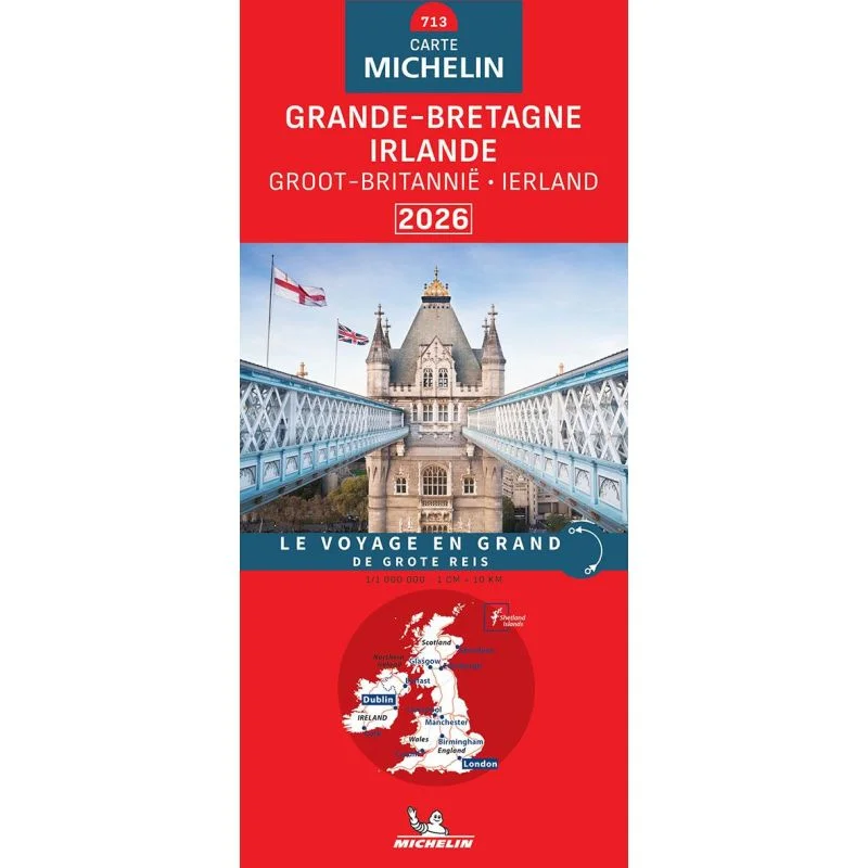 Carte Michelin 713 Grande-Bretagne, Irlande 2026
