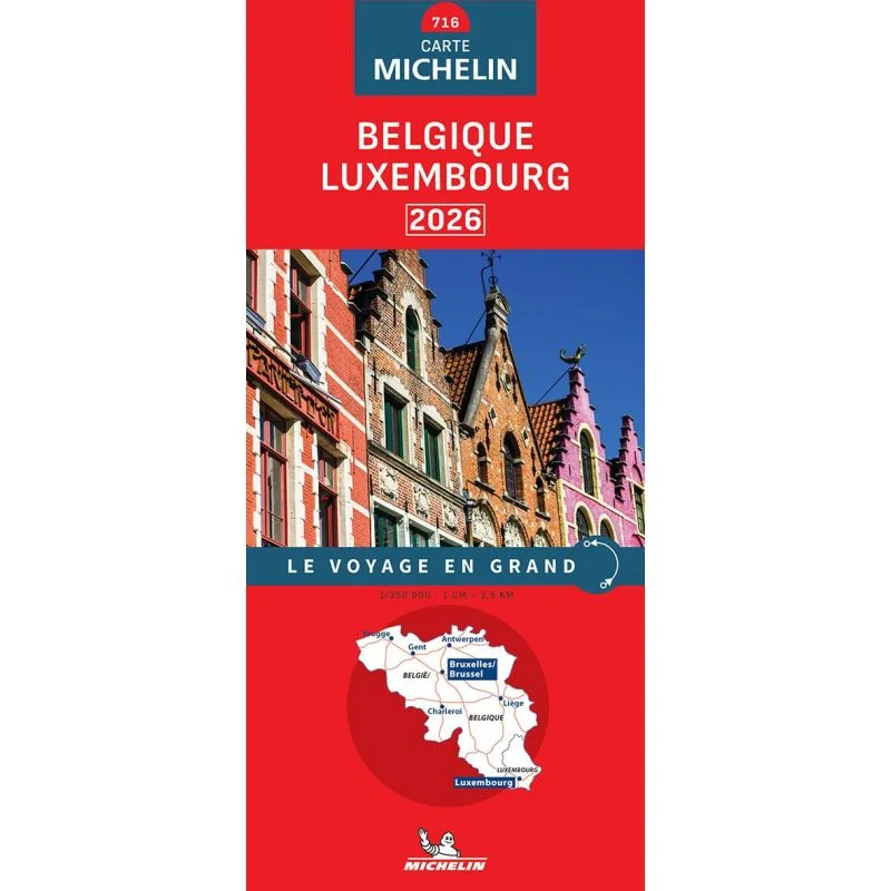 Carte Michelin 716 Belgique, Luxembourg 2026