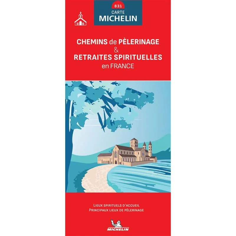 Carte des chemins de pèlerinage et retraites spirituelles en France