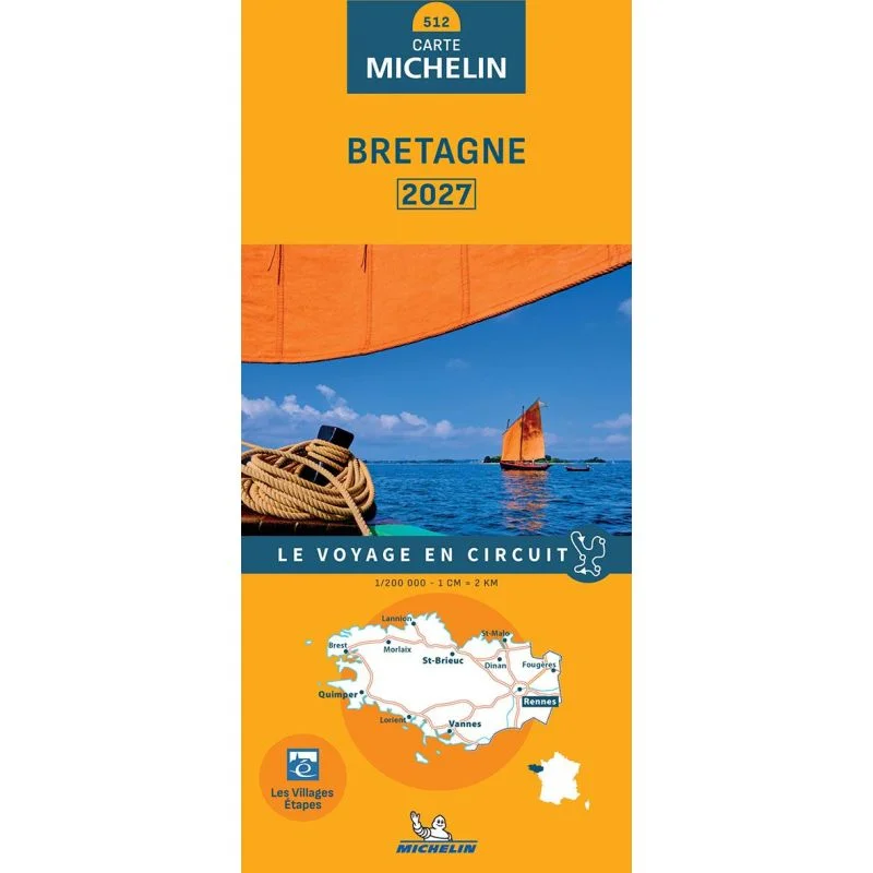 Carte Michelin 512 Bretagne 2027 — recto