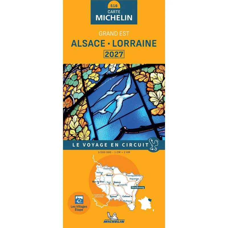 Carte Michelin 516 Alsace Lorraine 2027 — recto
