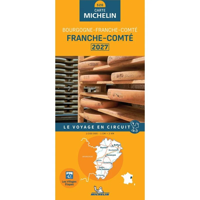 Carte Michelin 520 Franche-Comté 2027 — recto