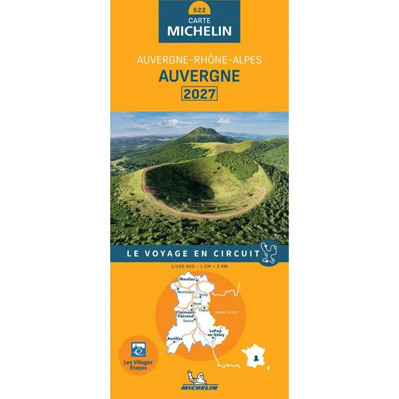 Carte Michelin 522 Auvergne 2027 — recto
