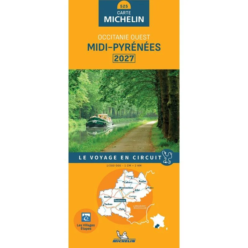 Carte Michelin 525 Midi-Pyrénées 2027 — recto