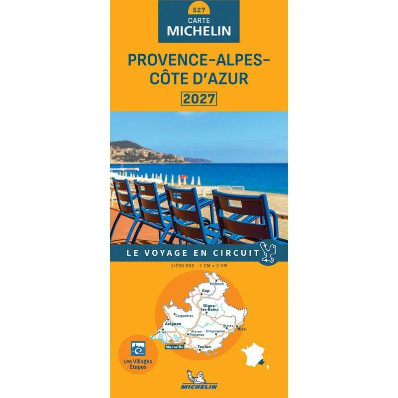 Carte Michelin 527 Provence-Alpes-Côte d'Azur 2027 — recto