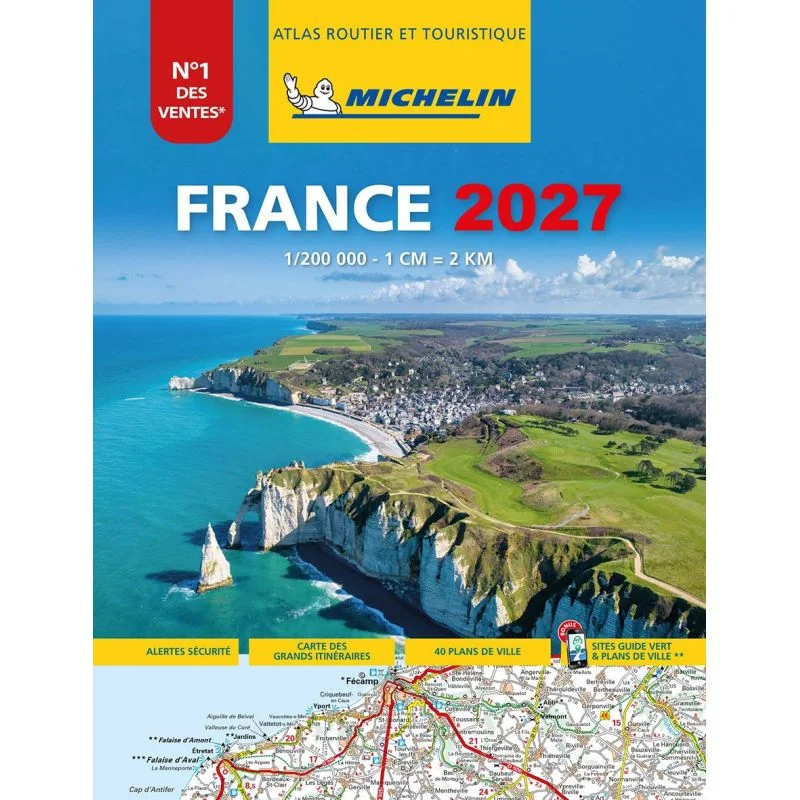 Atlas routier France 2027 Michelin, spirale — recto