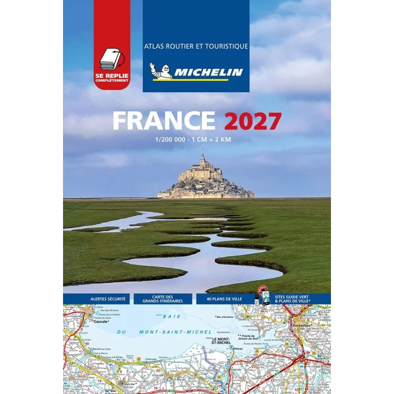 Atlas routier et touristique France 2027 Michelin, multiflex — recto