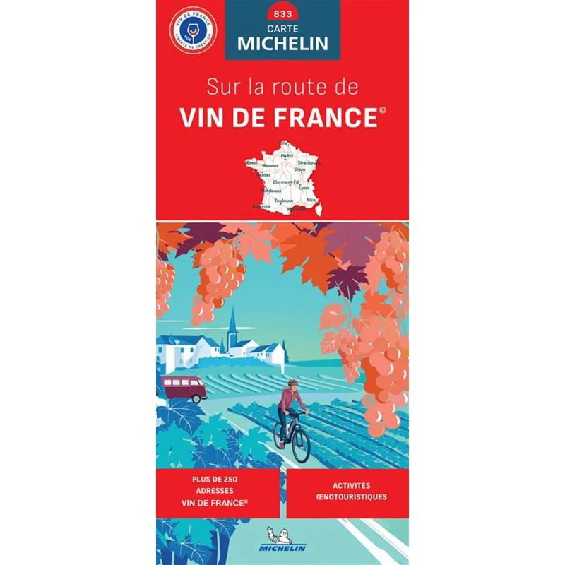 Carte Sur la route des vins de France
