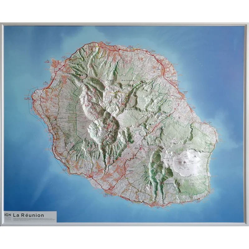 Carte murale IGN la Reunion 60075