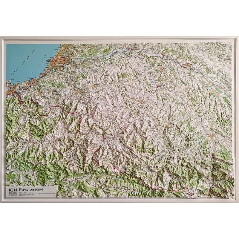 Carte murale IGN Pays-Basque 60180