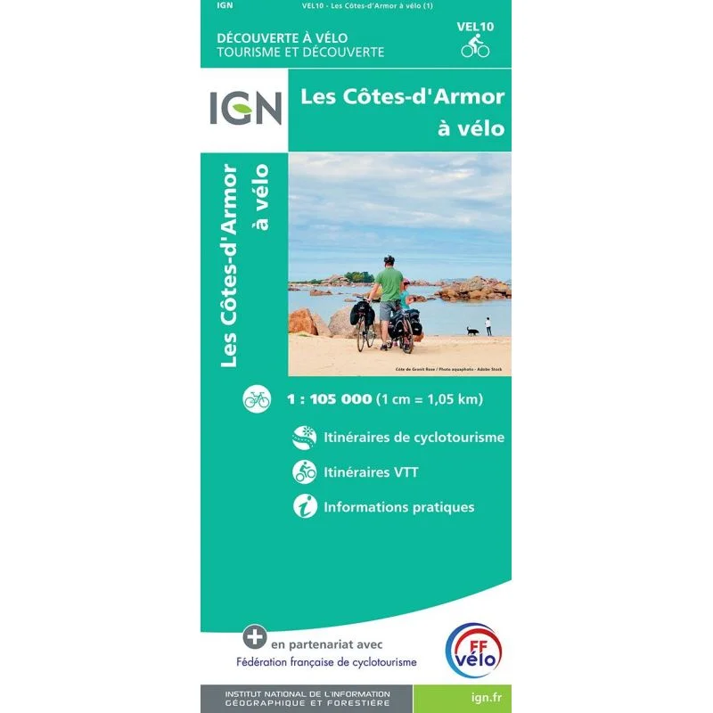 Carte IGN Cotes d Armor a Velo VEL10