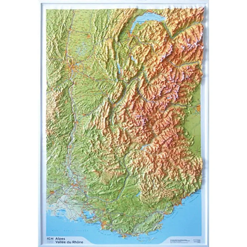 Carte murale IGN ALPES VALLEE DU RHONE 60301