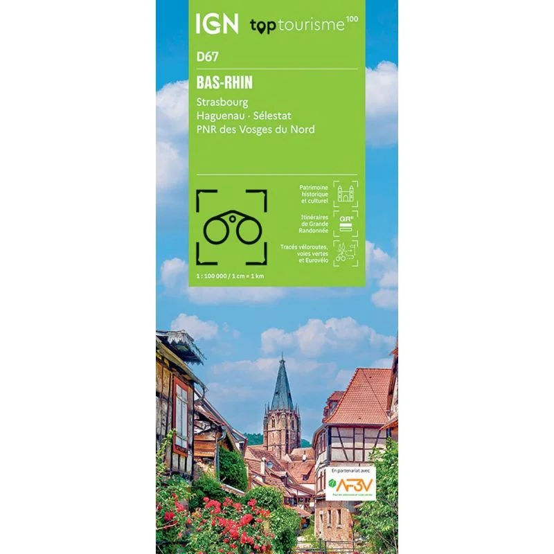 Carte IGN Bas-Rhin TOP100D67 – TOP 100