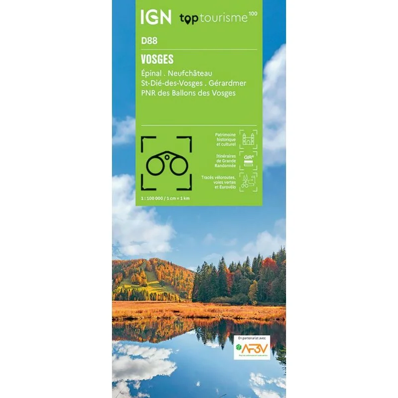 Carte IGN Vosges TOP100D88 – TOP 100