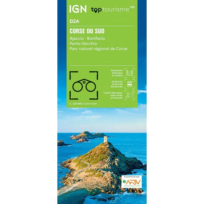 Carte IGN Corse-du-Sud TOP100D2A – TOP 100