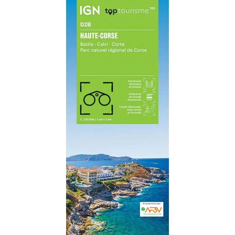 Carte IGN Haute-Corse TOP100D2B – TOP 100