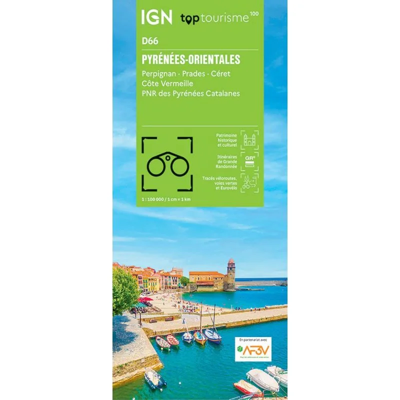Carte IGN Pyrénées-Orientales TOP100D66 – TOP 100
