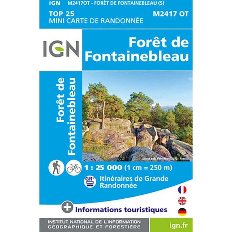 Carte IGN Foret de Fontainebleau M2417OT – Mini TOP 25